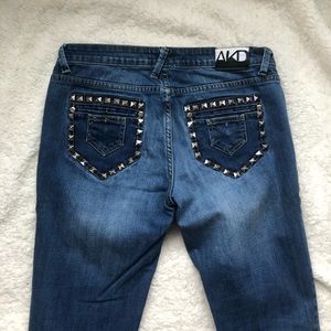 AKD MKS studded skinny jeans, size 7 high rise